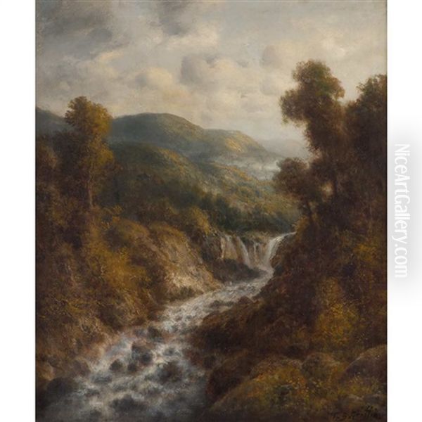 On The Delaware River Oil Painting by Thomas Bailey Griffin