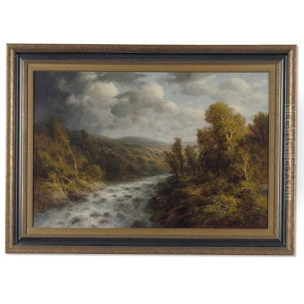 Cloud And Sunshine Delaware River Oil Painting by Thomas Bailey Griffin