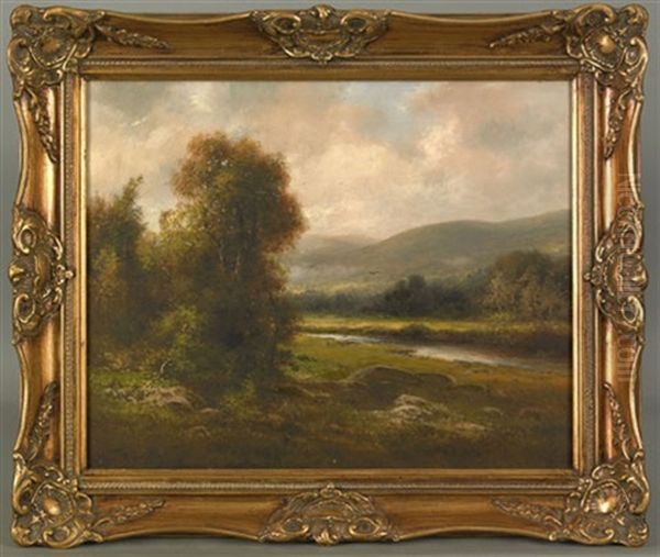 Landscape With A River Oil Painting by Thomas Bailey Griffin