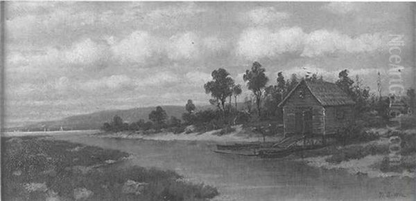 A Cabin On The Water Oil Painting by Thomas Bailey Griffin