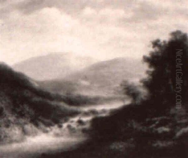 Delaware Water Gap Oil Painting by Thomas Bailey Griffin