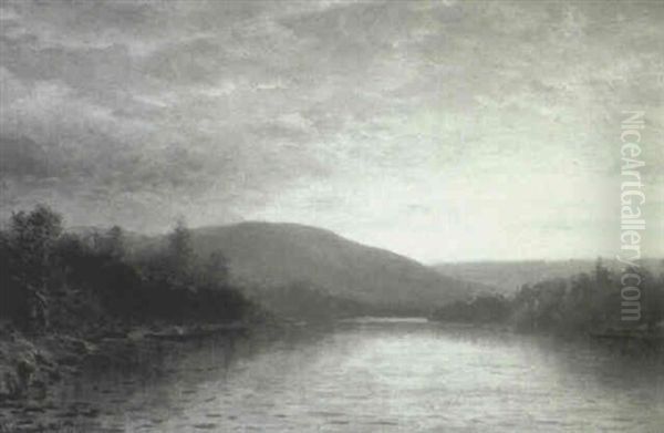 Sunset, Lake George Oil Painting by Thomas Bailey Griffin