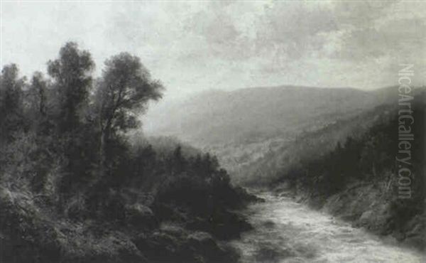 Mountain Stream Oil Painting by Thomas Bailey Griffin