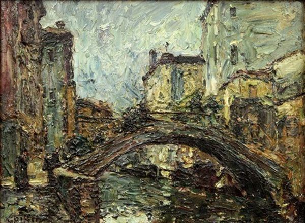 Rio St. Trovaso Oil Painting by Walter Griffin