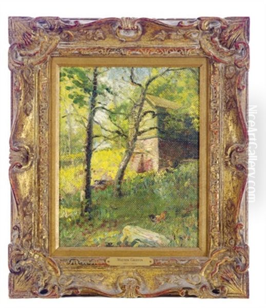 Verdant Landscape With A Barn Oil Painting by Walter Griffin