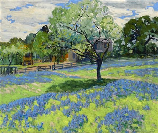 Lupine In Bloom On A Ranch Oil Painting by William Alexander Griffith