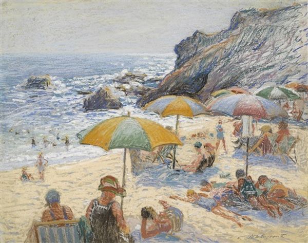 Divers Cove, Laguna Beach Oil Painting by William Alexander Griffith