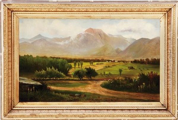 Mountainous Farming Scene, New Hampshire Oil Painting by Samuel W. Griggs