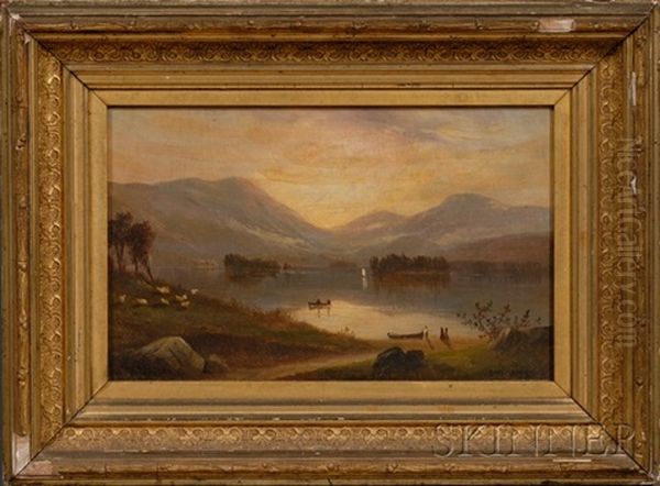 Sunrise At Lake George Oil Painting by Samuel W. Griggs