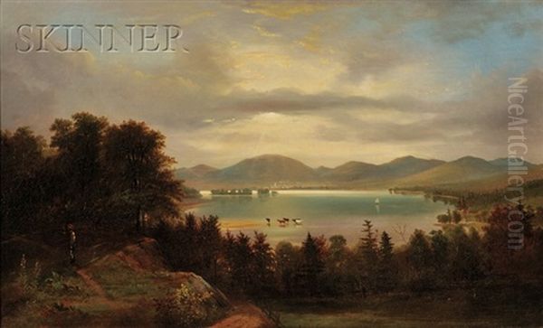 Lake George Oil Painting by Samuel W. Griggs