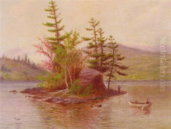 Lake Winisquam, N.h. Oil Painting by Samuel W. Griggs