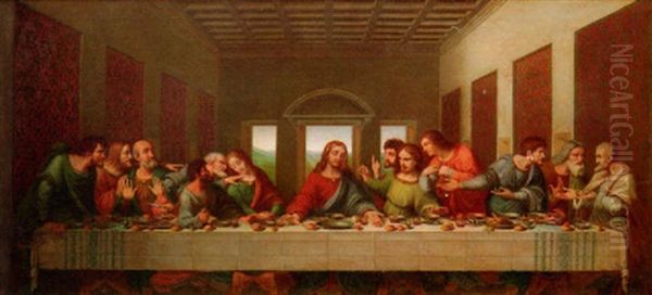 The Last Supper Oil Painting by Giovanni Grignaschi