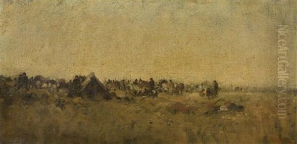 Le Campement Oil Painting by Nicolae Grigorescu