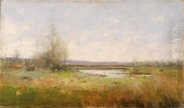 Landscape With Lake Oil Painting by Nicolae Grigorescu