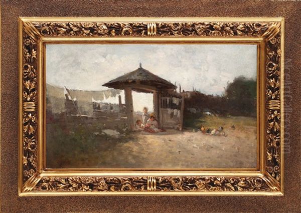 In Fata Portii Oil Painting by Nicolae Grigorescu