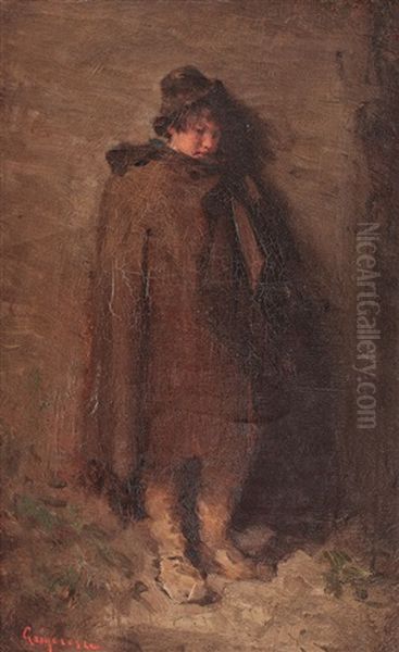 Boy From Vitre Oil Painting by Nicolae Grigorescu