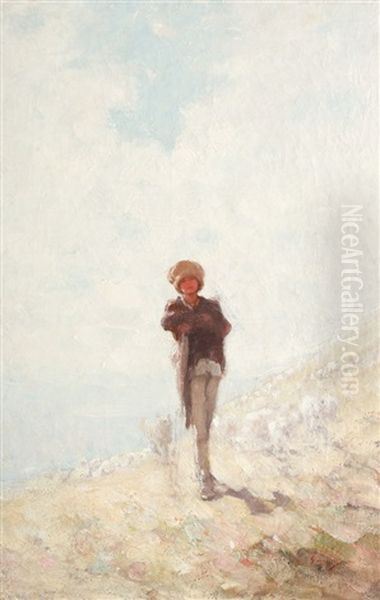 Little Shepard Oil Painting by Nicolae Grigorescu