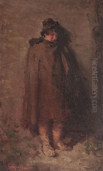 Baiat Din Vitre Oil Painting by Nicolae Grigorescu