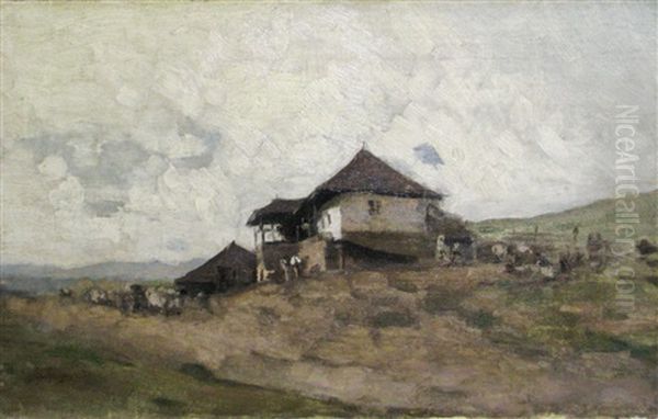 Inn In Oratii Oil Painting by Nicolae Grigorescu