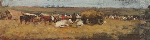 Fair At Rucar Oil Painting by Nicolae Grigorescu