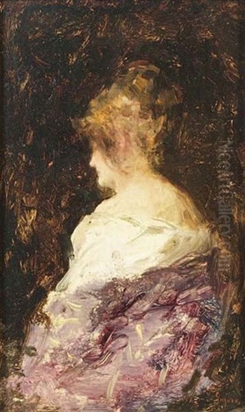 Femme De Trois Quart Oil Painting by Nicolae Grigorescu