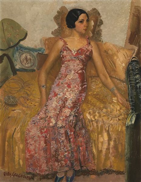 Portrait Of Selma Alexander Oil Painting by Boris Dmitrievich Grigoriev