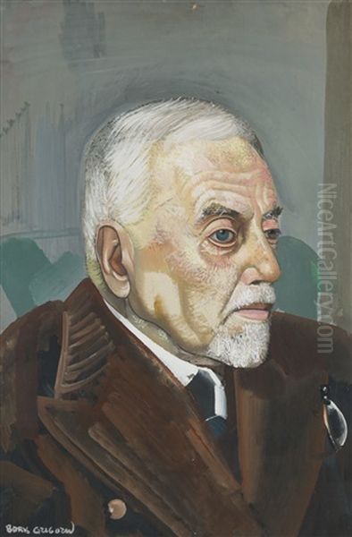 Portrait Of A Man Oil Painting by Boris Dmitrievich Grigoriev