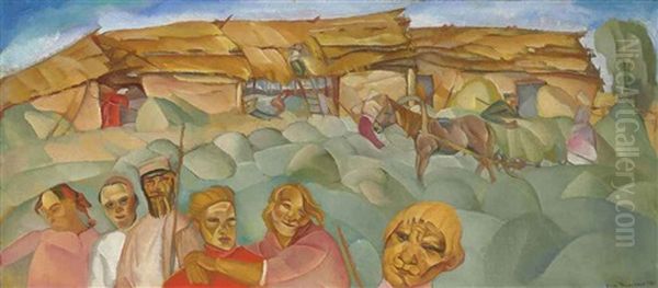 Rasseia Oil Painting by Boris Dmitrievich Grigoriev