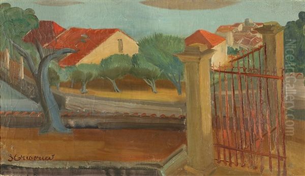 Cagnes-sur-mer Oil Painting by Boris Dmitrievich Grigoriev