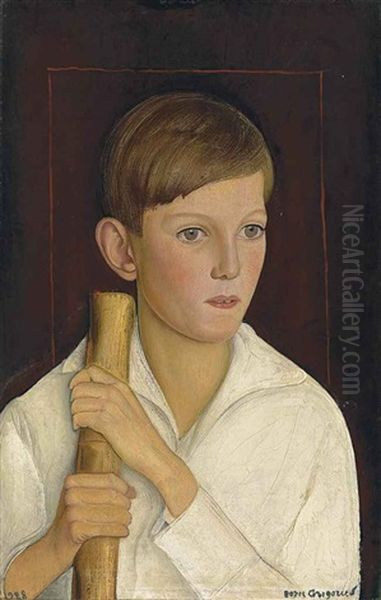 Portrait Of Patricio Edwards Oil Painting by Boris Dmitrievich Grigoriev