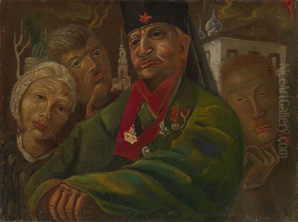 Red Army General Oil Painting by Boris Dmitrievich Grigoriev