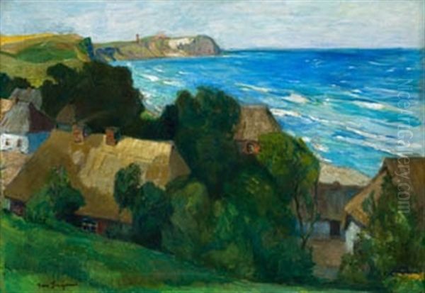 Paisaje Costero Oil Painting by Boris Dmitrievich Grigoriev