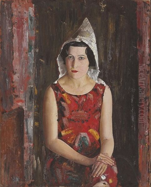 Una Joven Californiana Oil Painting by Boris Dmitrievich Grigoriev