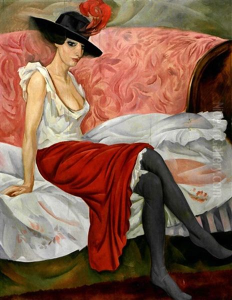 Portrait D'une Elegante by Boris Dmitrievich Grigoriev