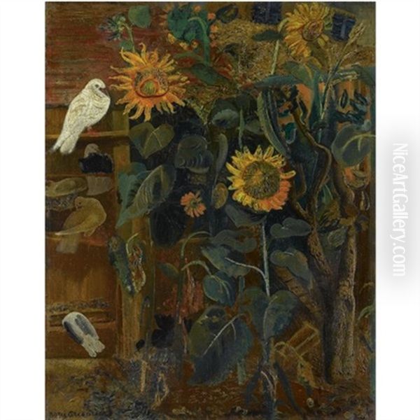 Sunflowers by Boris Dmitrievich Grigoriev