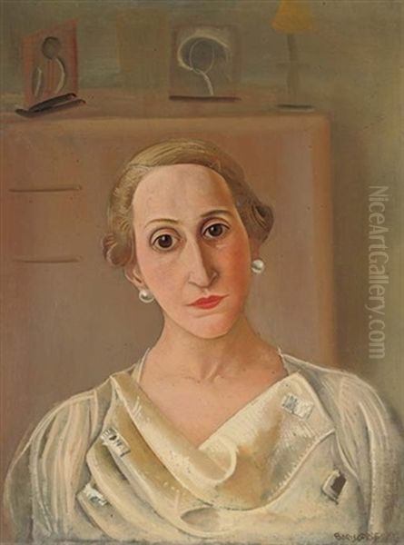 Portrait Of Juanita Edwards De Gandarillas Oil Painting by Boris Dmitrievich Grigoriev