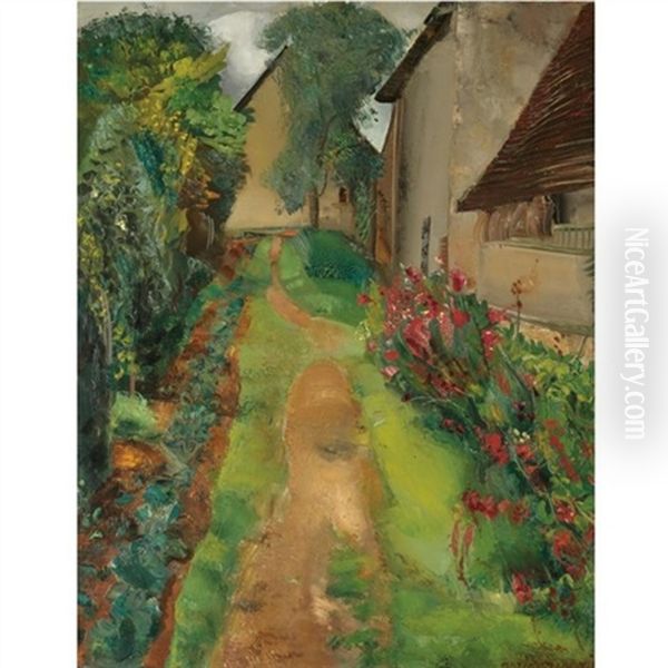 The Garden Path Oil Painting by Boris Dmitrievich Grigoriev