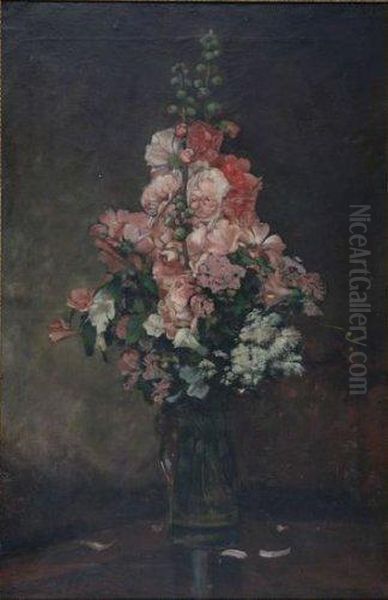 Grand Vase De Fleurs Oil Painting by Joseph Bail