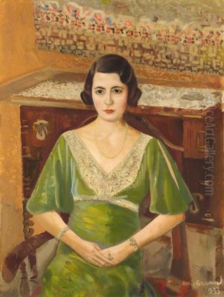 Portrait Of A Lady Oil Painting by Boris Dmitrievich Grigoriev