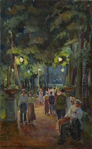 In The Park Oil Painting by Nicolai Mikhailovich Grigoriev