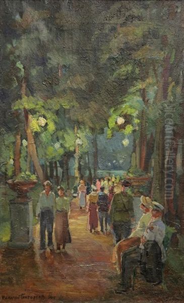 Dans Le Parc Oil Painting by Nicolai Mikhailovich Grigoriev