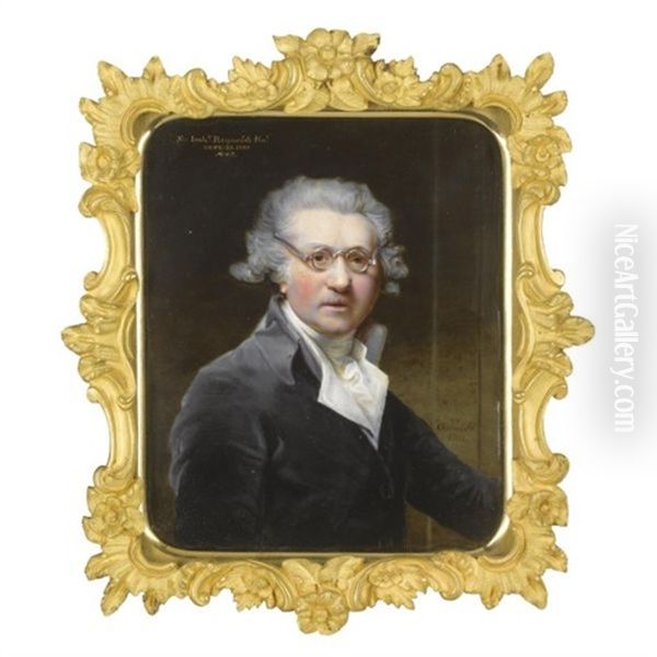 Portrait Of Sir Joshua Reynolds, P.r.a. Oil Painting by William Grimaldi