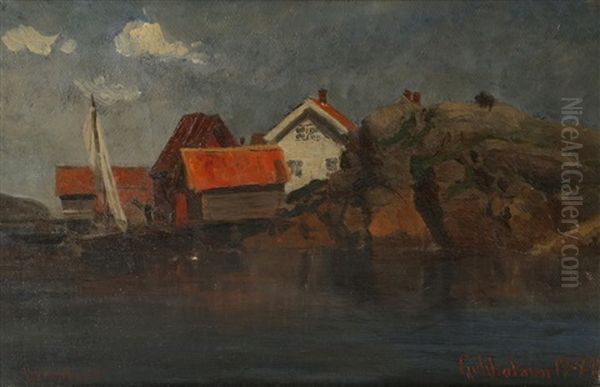 Fra Gullholmen Oil Painting by Johannes Martin Grimelund