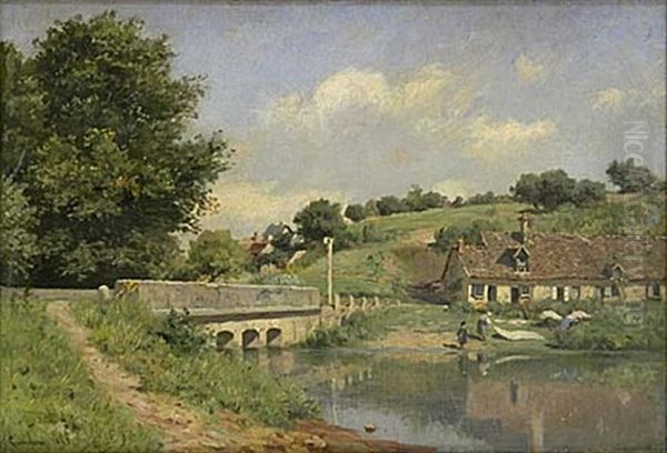 Environs Damboise Oil Painting by Johannes Martin Grimelund