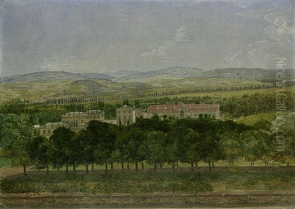 Blick Auf Die Orangerie Und Die Karlsaue In Kassel Oil Painting by Ludwig Emil Grimm