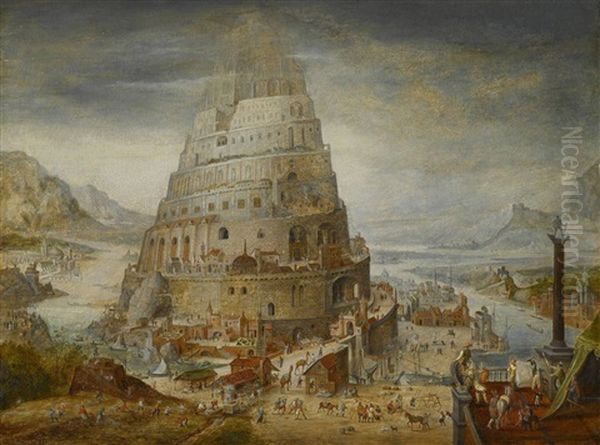 Der Turmbau Zu Babel Oil Painting by Abel Grimmer