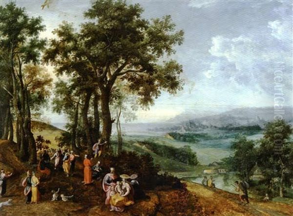 Paysage Avec Le Christ Prechant Oil Painting by Jacob Grimmer