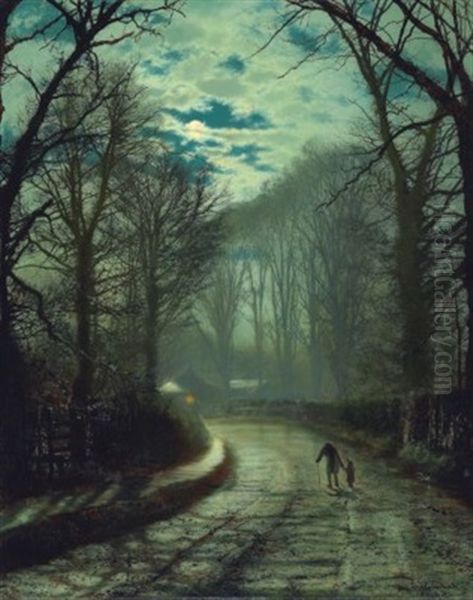 Nearing Home Oil Painting by John Atkinson Grimshaw