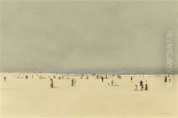 Sand, Sea And Sky, A Summer Phantasy Oil Painting by John Atkinson Grimshaw