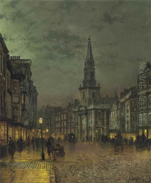 Blackman Street, Borough, London Oil Painting by John Atkinson Grimshaw